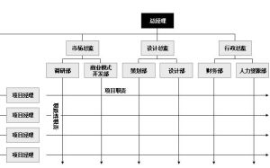 本圖是一個商業策劃公司的組織結構圖：