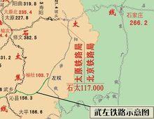 武左鐵路示意圖