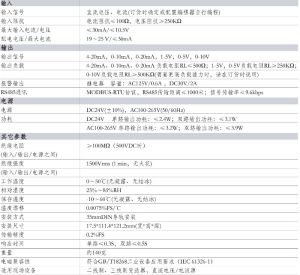 配電器技術參數