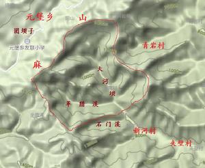 山青村地形圖