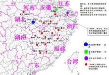 龍灣戰役前陳友諒所占地區和龍灣所處位置