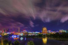 天門西湖夜景