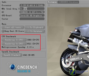 CINEBENCH R10測試的成績