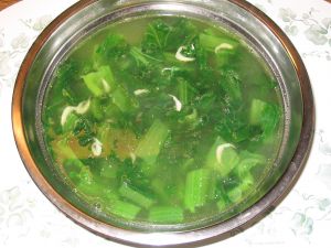 津菜肉片蝦米湯