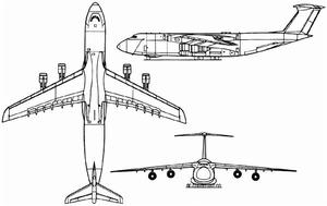 C-5運輸機 三視圖