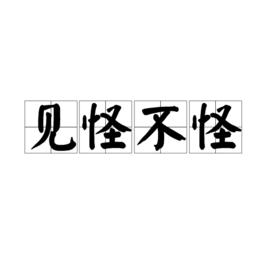 見怪不怪[詞語]