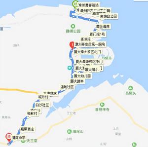 漳州公交開發區1路路線圖