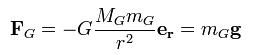 牛頓萬有引力定律：
