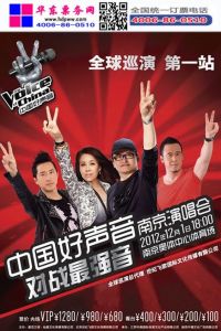 中國好聲音南京演唱會海報