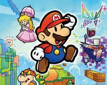 Wii 遊戲封面：Super Paper Mario