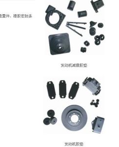 公司產品：發動機減震膠墊及發動機膠墊