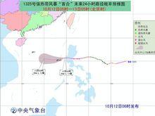 2013年第25號颱風百合進入南海