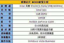 聯想啟天M6900配置介紹