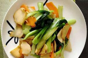 杏鮑菇炒油菜 杏鮑菇炒油菜