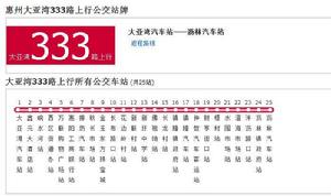 大亞灣公交333路