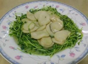 豆苗清炒杏鮑菇