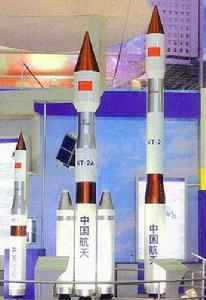 開拓者系列固體火箭：KT-1、KT-2A、KT-2（從左至右）