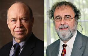 2010年獲獎的James Hansen（左）與Robert Watson