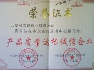 公司榮譽證書