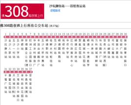 佛山公交佛308路夜班