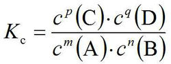 化學平衡常數表達式