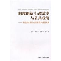 《制度創新、行政效率與公共政策：轉型時期公共管理問題探索》