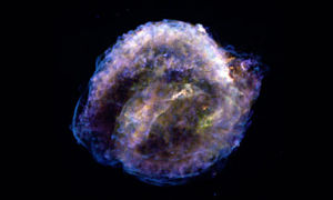 美國國家航空航天局錢德拉X射線天文台拍攝的一顆年輕的超新星