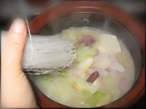 白菜魷魚豆腐煲