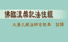 《佛臨涅盤記法住經》