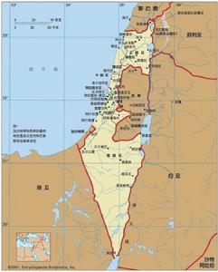 以色列區劃和各大城市分布