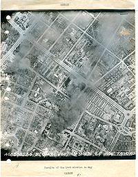 美國空軍所攝，總督府（下方冒煙者）已遭命中 日期： 1945年5月31日 地點： 台灣台北市 結果： 美國成功空襲台北 起因： {{{casus}}} 領土變更： {{{territory}}}  參戰方  日本  美國 指揮官 無  兵力 零星防空炮火 117架B-24轟炸機 傷亡 3000餘人死亡，萬餘人受傷或無家可歸