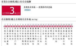 東莞公交快線3路