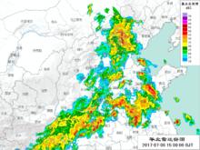 氣象雷達的雷達拼圖