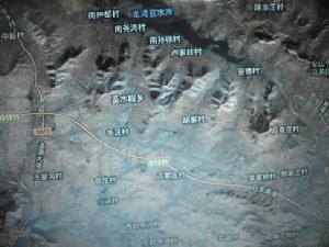 衛星拍攝五峰山圖