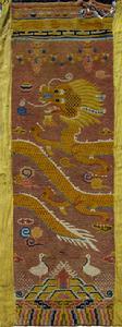 寧夏古董地毯（高級寺院用毯）龍抱住
