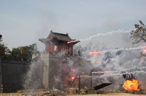 《三打祝家莊》拍攝現場