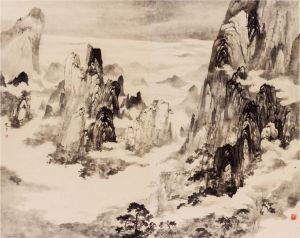 《黟山雲海》 鄧震宇 國畫 紙 135cmx105cm 2015年