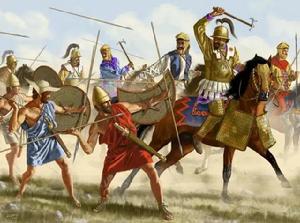 波斯騎兵大破希臘輕盾