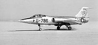 F-104星式戰鬥機（STAR FIGHTER）是美國洛克希德公司所設計的第二代戰機。她的設計一反當時美國空軍朝向更大更重的趨勢，強調重量輕與簡單，被認為是韓戰經驗的總結作品（越戰經驗總結則被認為是F-16）。