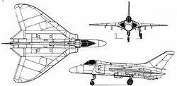 F4D-1 三面圖