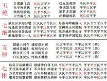 幾首唐詩格律