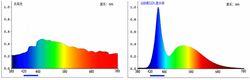 太陽光和LED能量分布