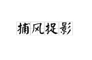 捕風捉影[漢字成語]