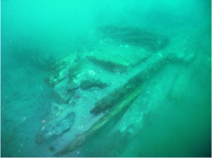 日本海底發現的中國古代軍船。