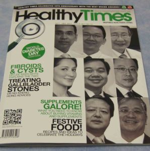 新加坡英文醫療雜誌《Healthy Times》封面人物毛泰之