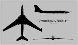 （圖）Myasishchev M-4“野牛”轟炸機三視圖