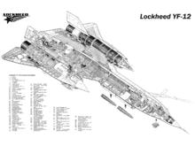 YF-12A戰鬥機剖視圖