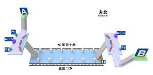 朝陽門站站內立體圖（2號線）