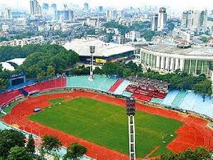 江蘇省五台山體育中心空拍圖