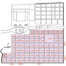 隋代洛陽城洛南里坊區示意圖